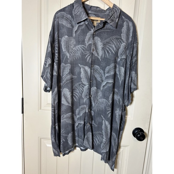 Freedom Foundry Other - Foundry Men's Hawaiian Shirt 3XL Gray Rayon Resort Costal Vacation Button Down